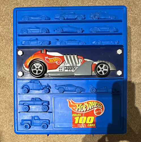 Hot wheels blue plastic carry - blue,